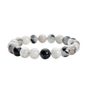 Jasper Quartz 9-11mm Beaded Stretch Bracelet 144.00 ctw 6.5 inches long